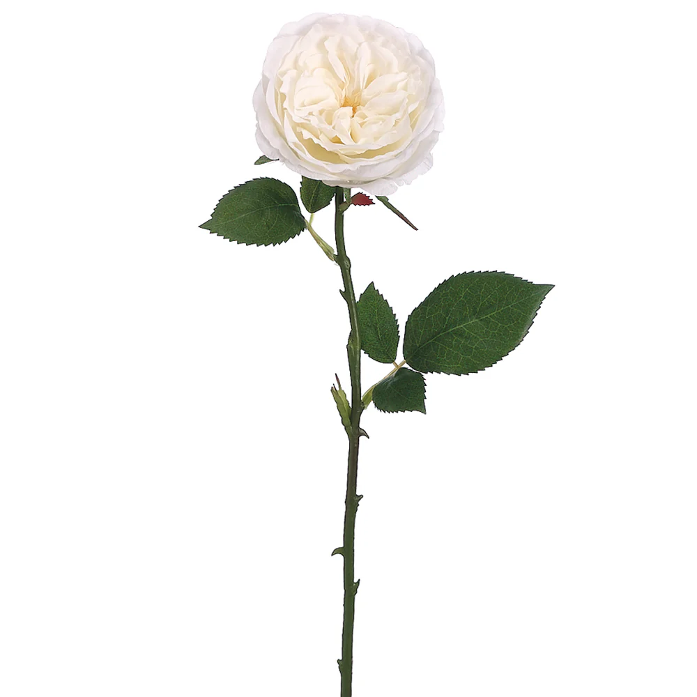 20.5" Silk Rose Flower Spray -White (Pack of 12)