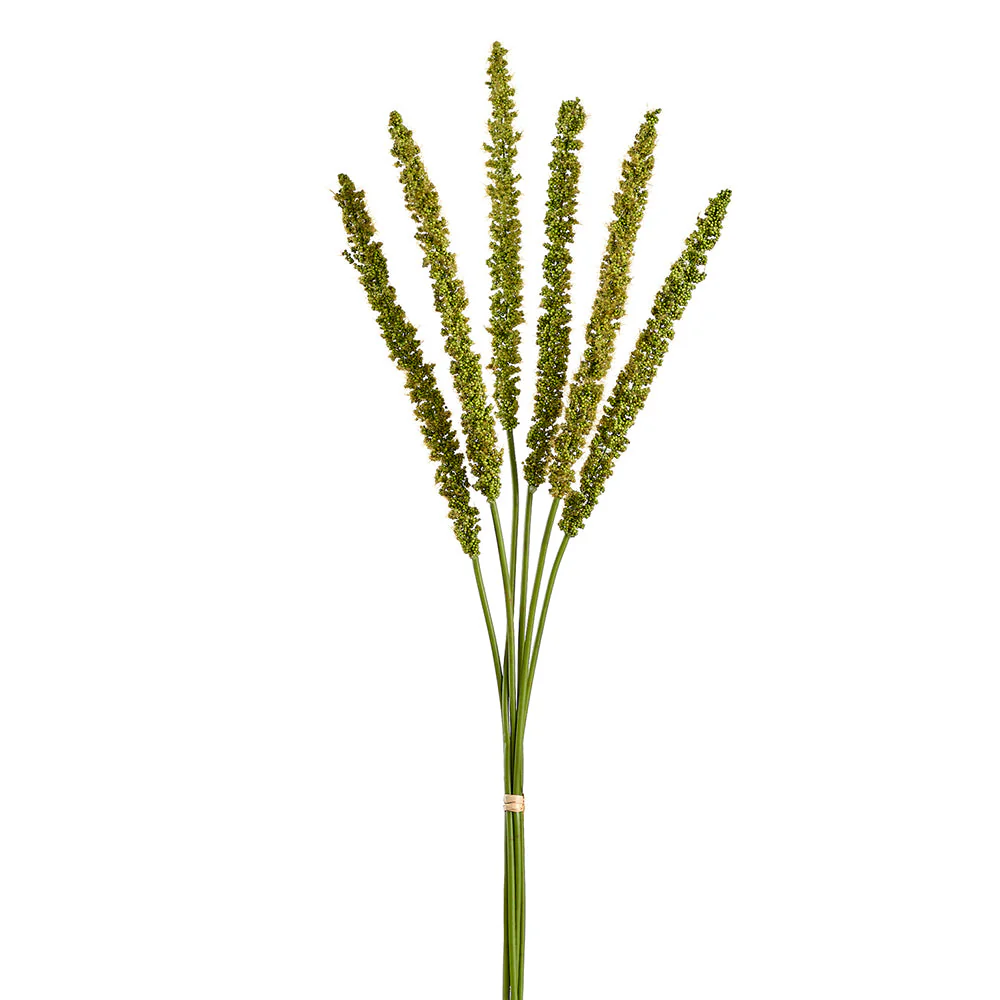 20" Foxtail Artificial Flower Stem Bundle -Green (Pack of 12)
