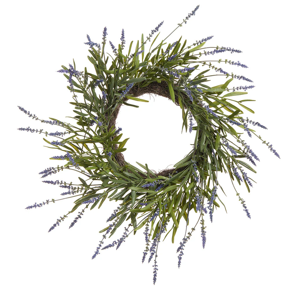 20" Lavender Artificial Flower Wreath -Lavender (Pack of 2)