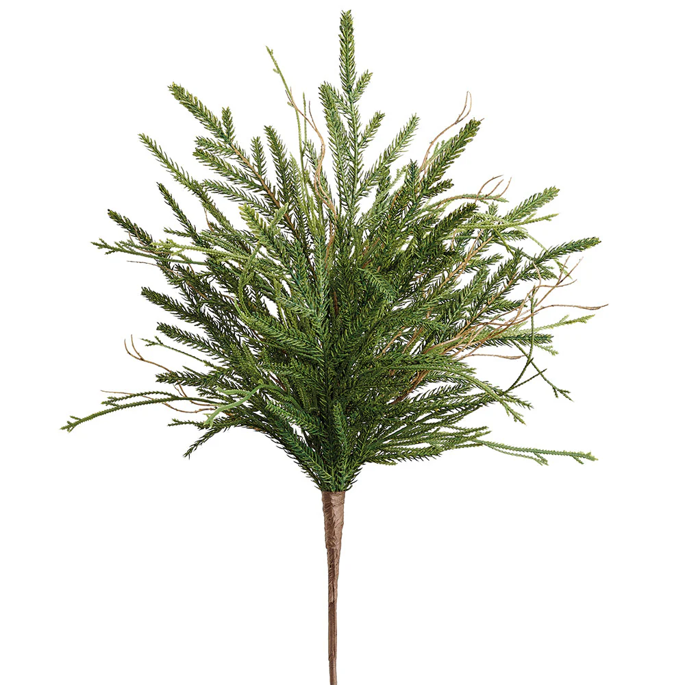 20" Mixed Pine, Club Moss & Fern Artificial Plant -Green (Pack of 12)