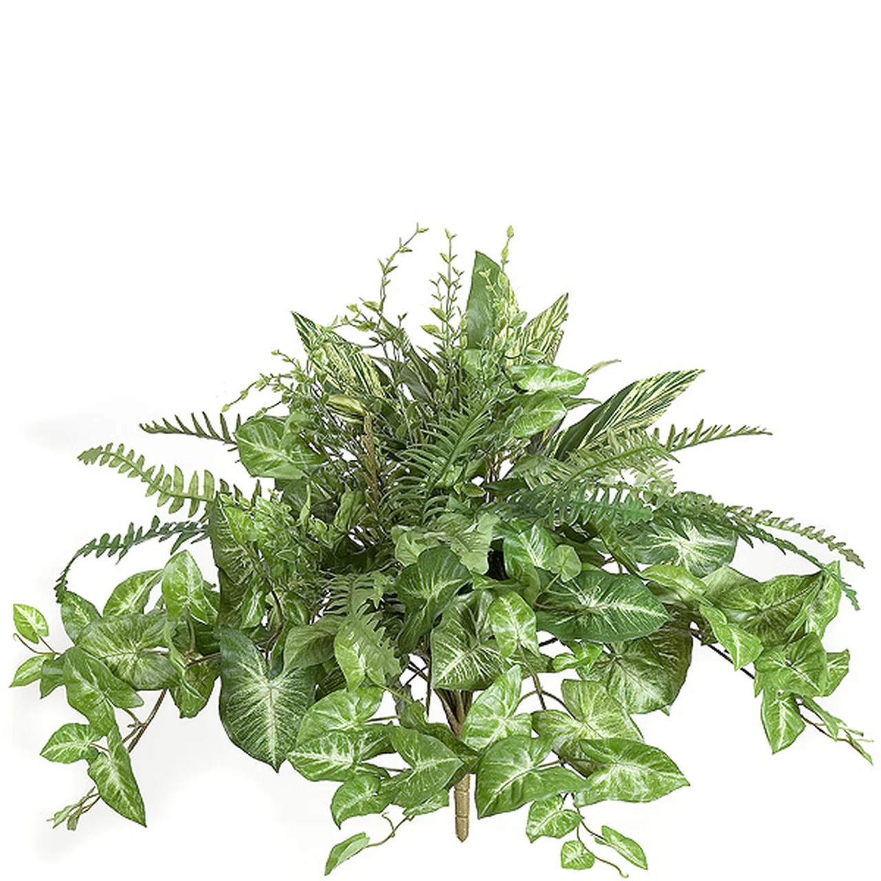 20" Mixed Silk Greenery Plant -2 Tone Green (Pack of 6)