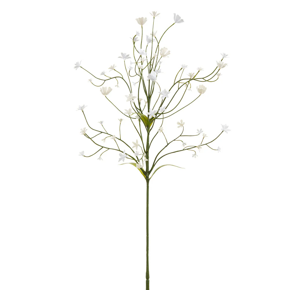 20" Outdoor UV-Resistant Artificial Baby's Breath Gypsophila Flower Stem -White (Pack of 12)
