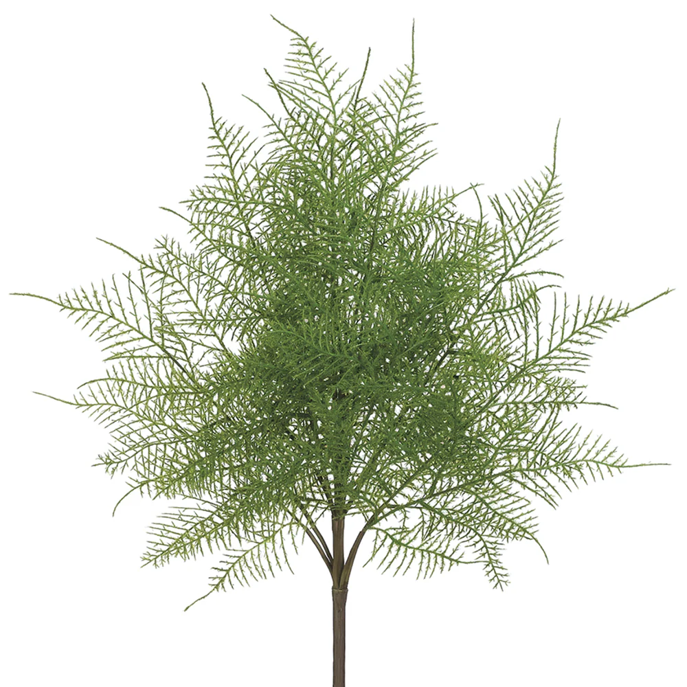 20" Plastic Lace Fern Artificial Plant -Green (Pack of 12)