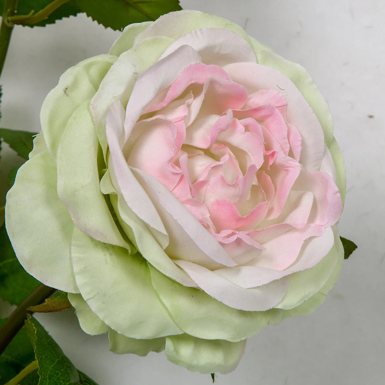 20" Rose Silk Flower Stem -Green/Pink (Pack of 12) - Image 2