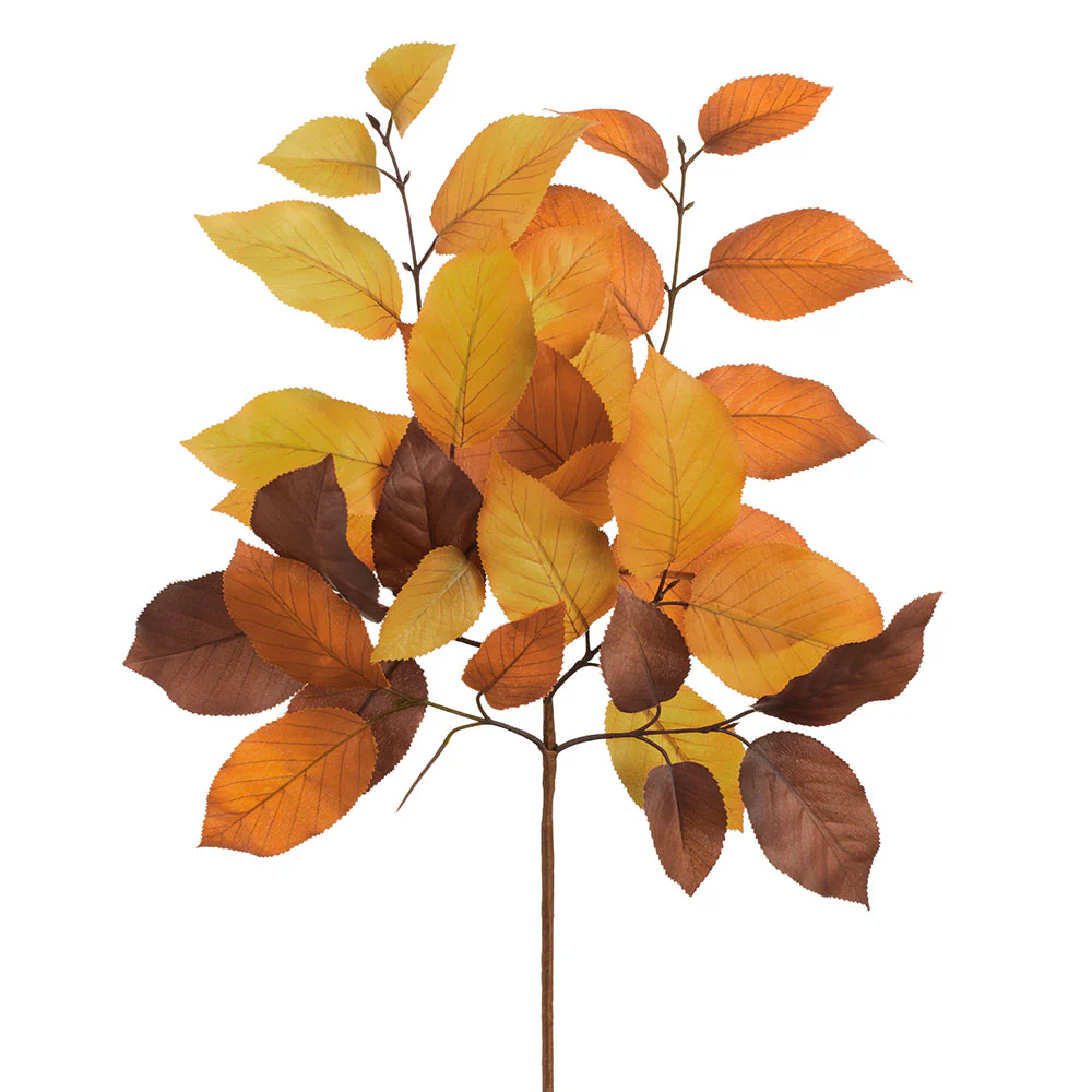 20" Salal Leaf Silk Stem -2 Tone Brown (Pack of 12)