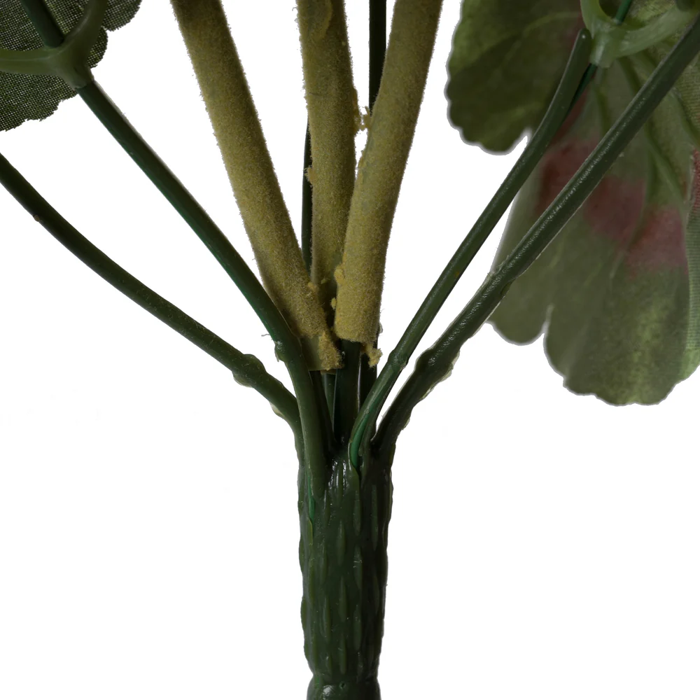 20" Silk Geranium Flower Bush -White (Pack of 12) - Image 4