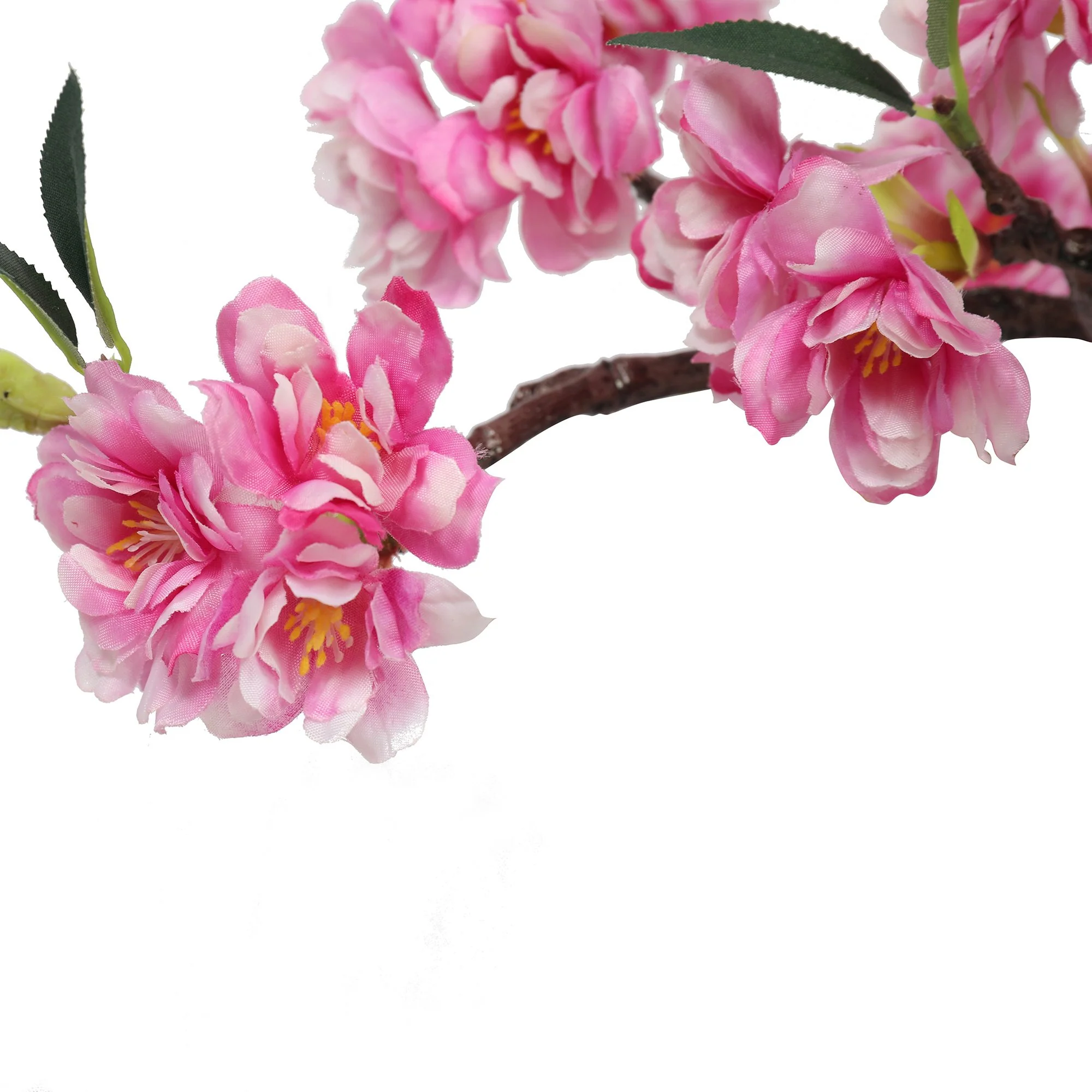 20"Hx12"W Silk Cherry Blossom Flowering Bonsai Tree w/Planter -Pink - Image 3