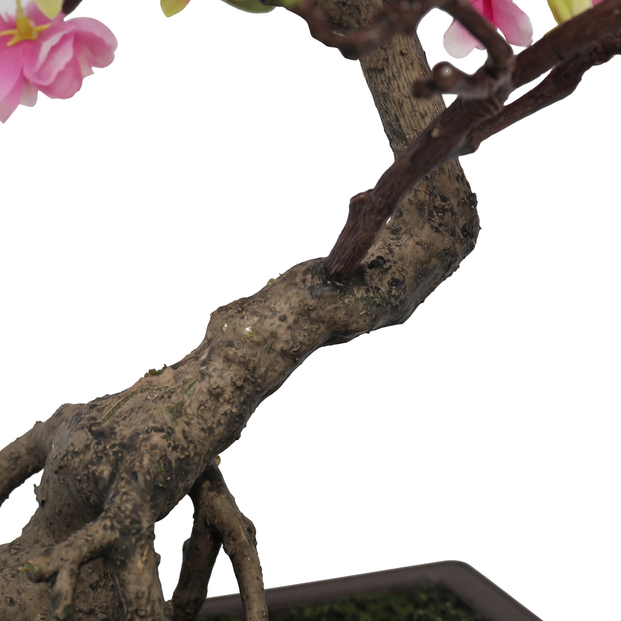 20"Hx12"W Silk Cherry Blossom Flowering Bonsai Tree w/Planter -Pink - Image 4