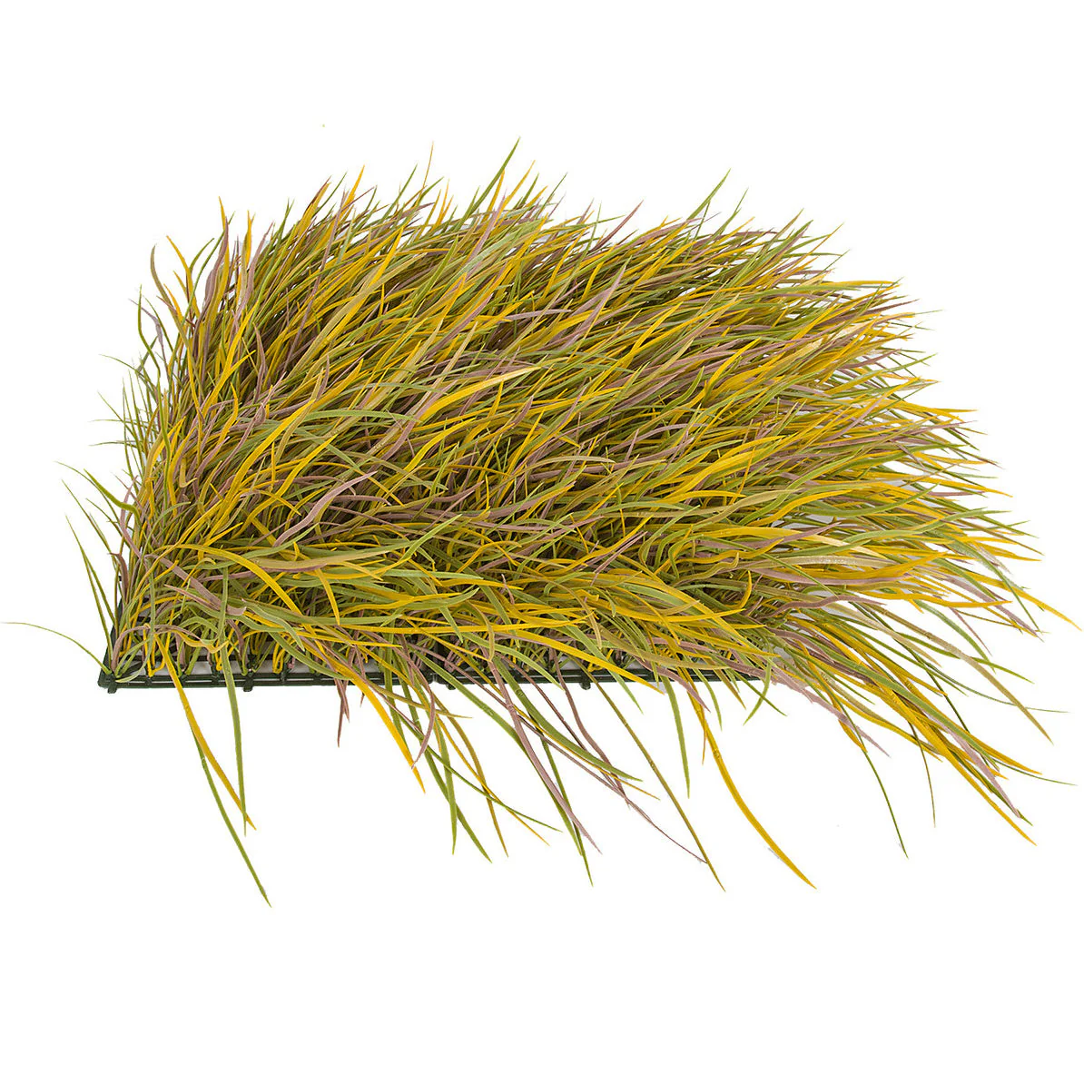20"x20" Outdoor UV-Proof Artificial Autumn Dune Grass Mat -Yellow/Green (Pack of 2)