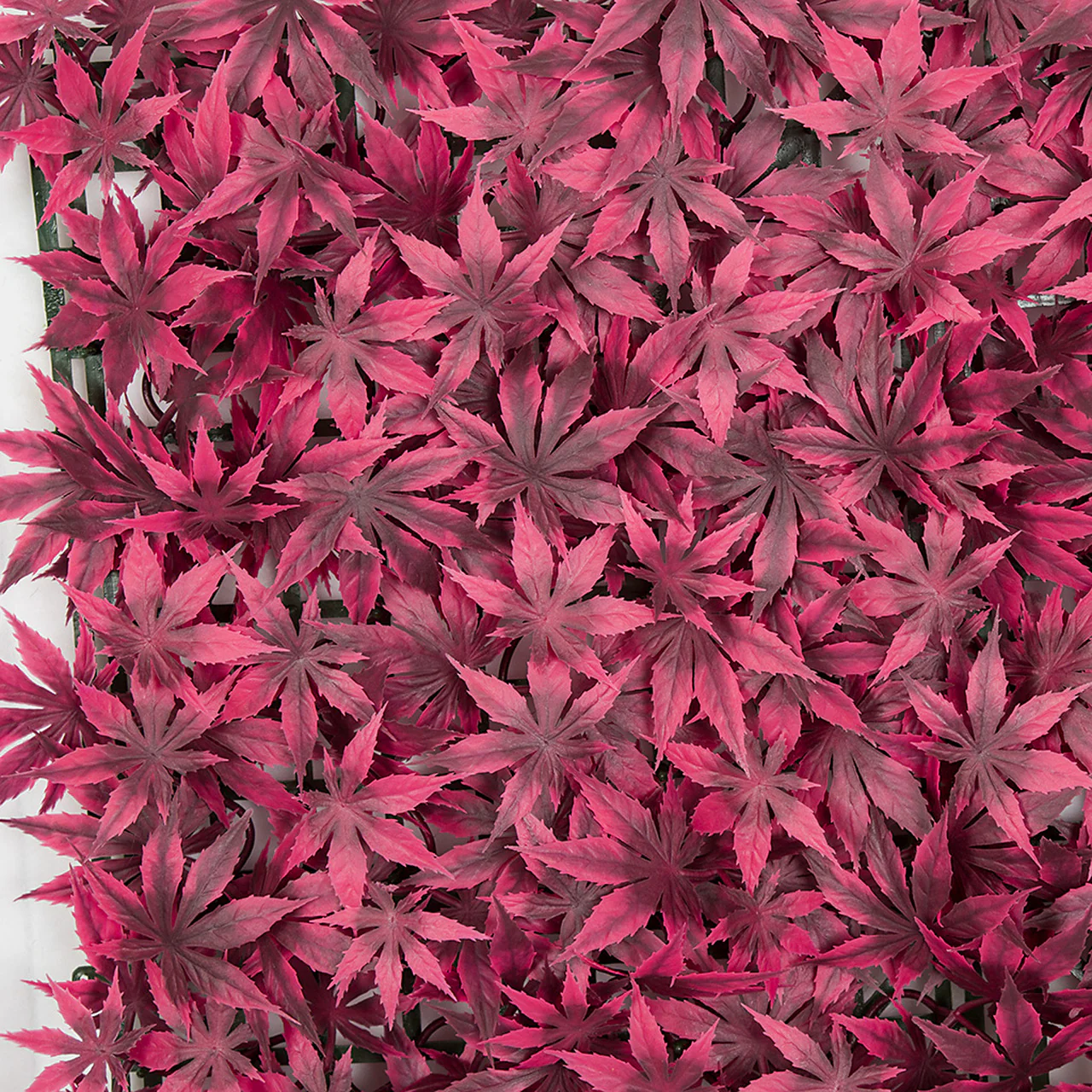 20"x20" Outdoor UV-Proof Artificial Japanese Maple Leaf Mat -2 Tone Burgundy (Pack of 2) - Image 2