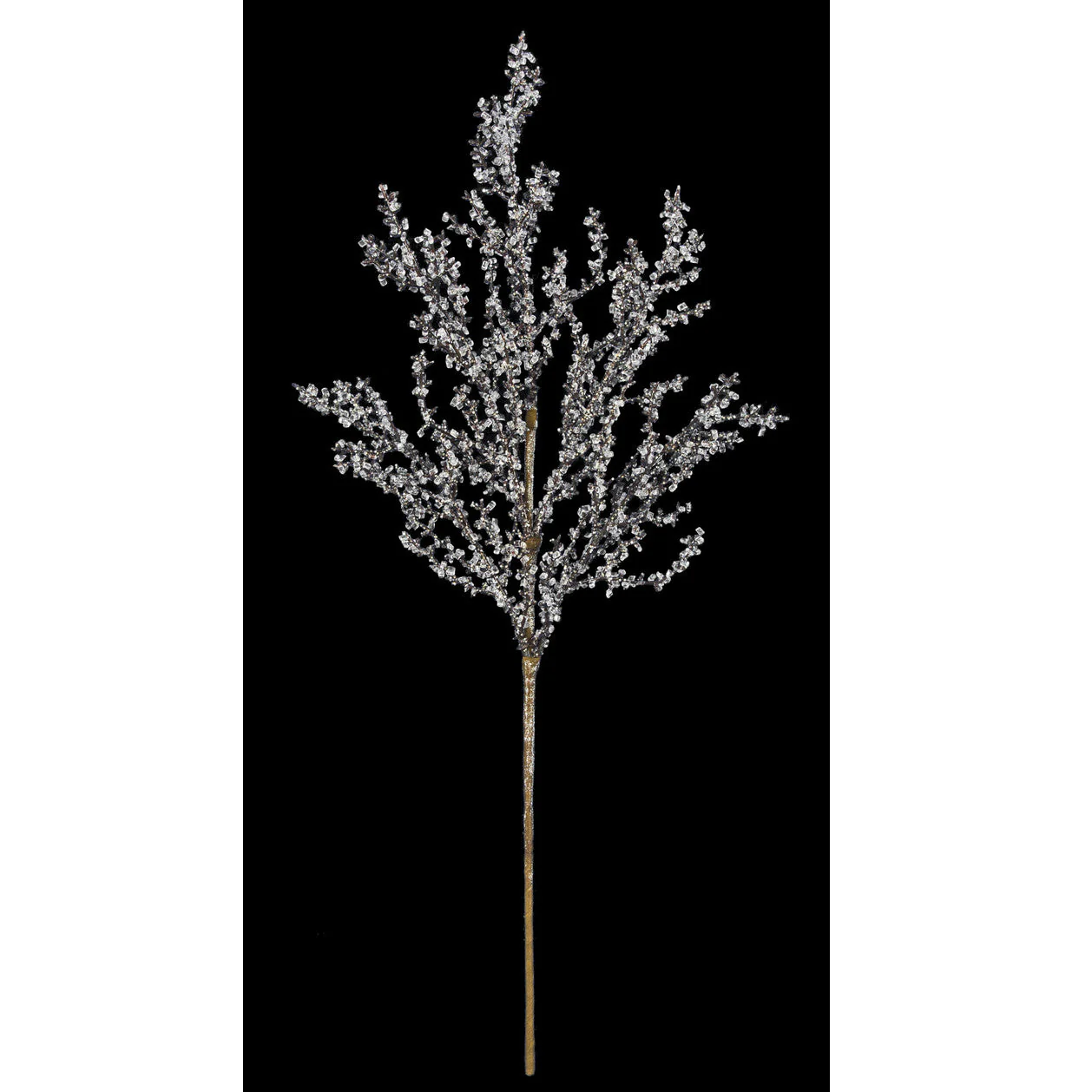 21" Iced Artificial Twig Stem -Brown/Clear (Pack of 12) - Image 2