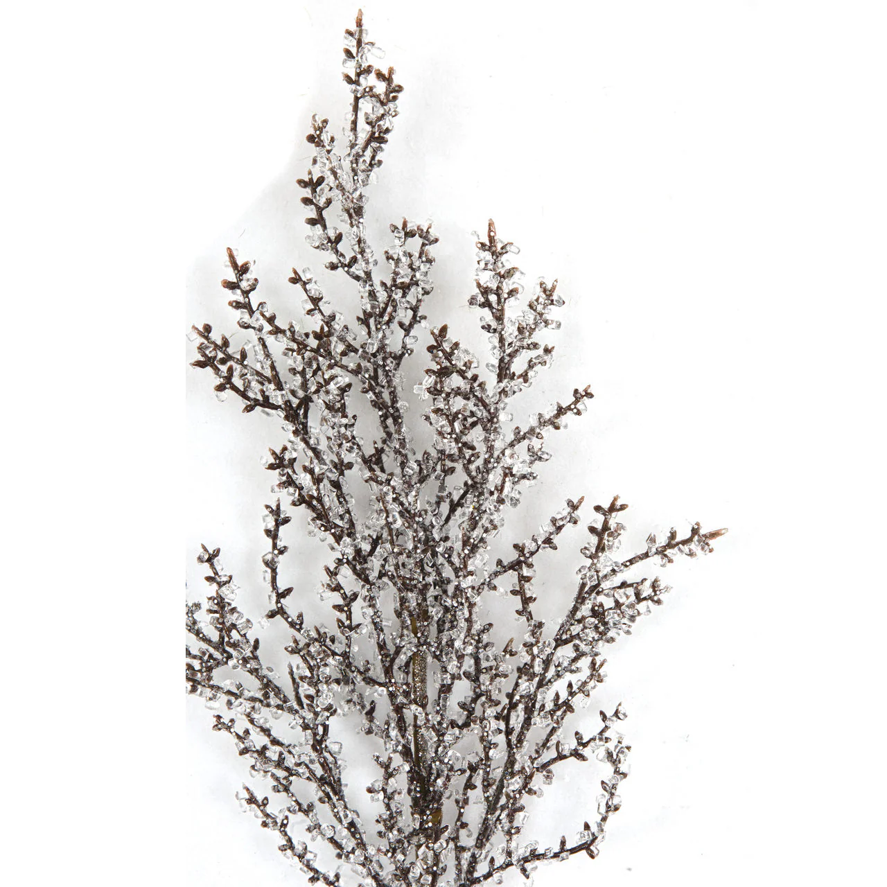 21" Iced Artificial Twig Stem -Brown/Clear (Pack of 12) - Image 3