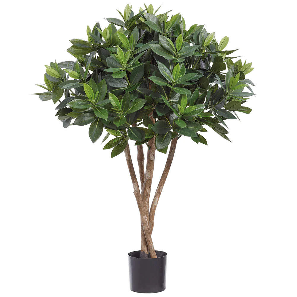 2'1" Jungle Geranium Ixora Silk Tree w/Pot -Green (Pack of 2)