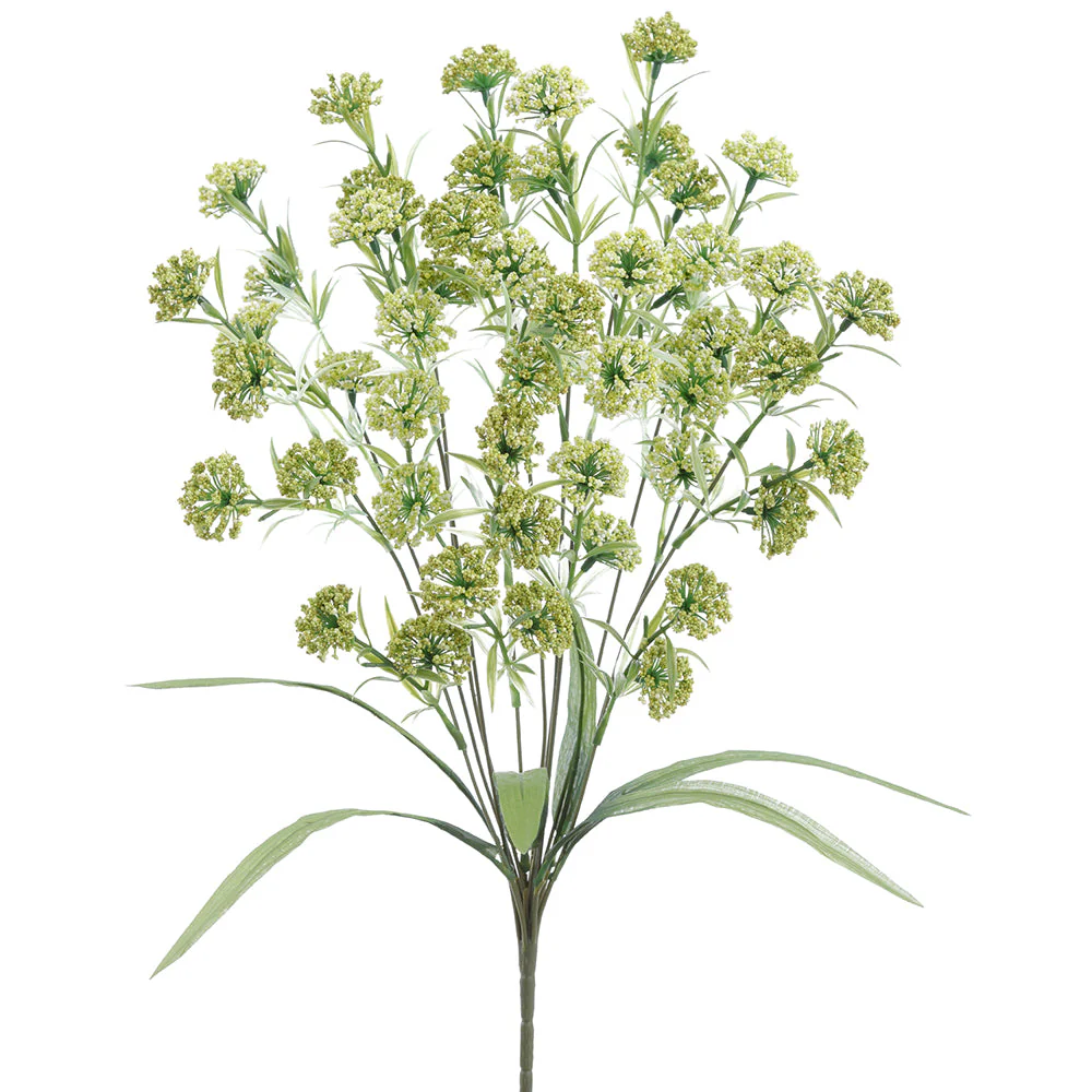 21" Lantana Silk Flower Bush -2 Tone Green (Pack of 12)