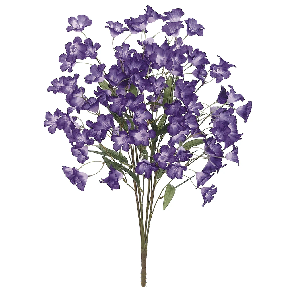 21" Silk Bellflower Campanula Flower Bush -2 Tone Purple (Pack of 12)