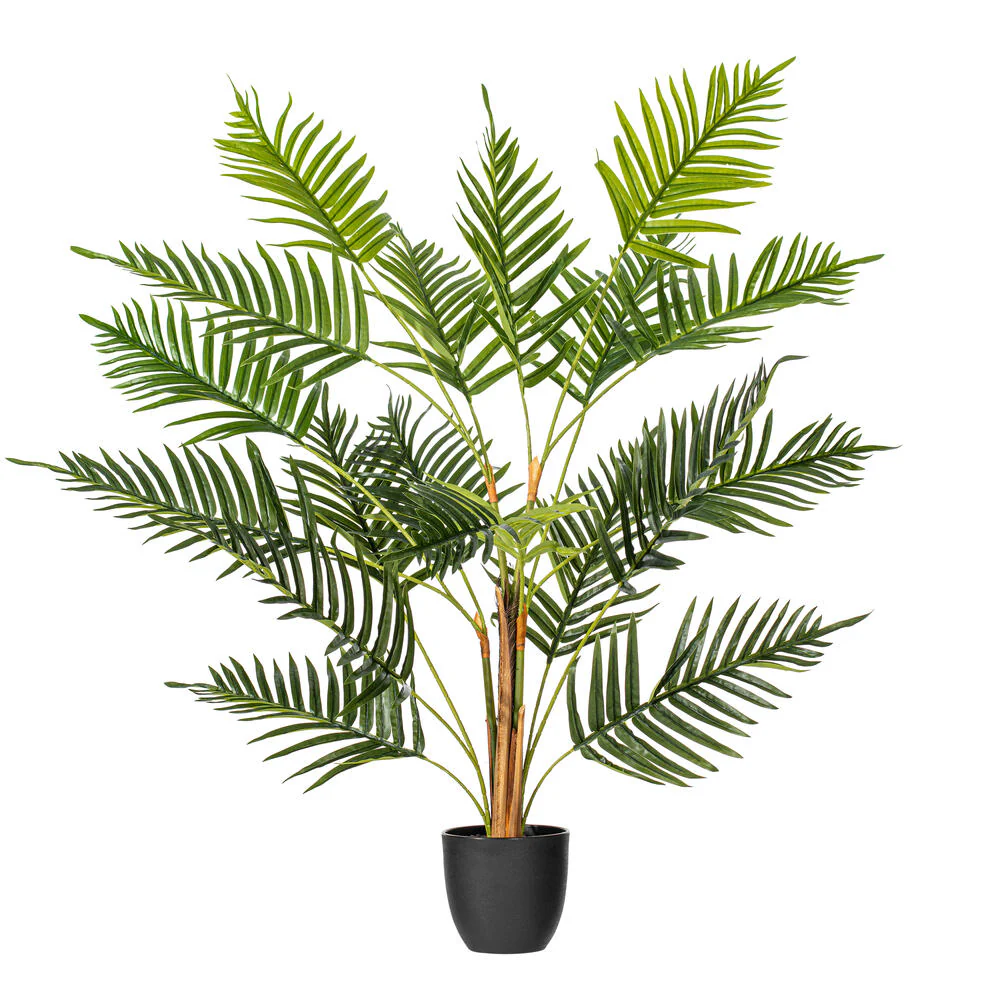 2'11" Real Touch Fern Palm Silk Tree w/Plastic Pot -Green
