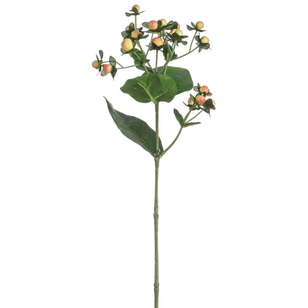 22.5" Artificial Hypericum Berry Stem -Pink (Pack of 12)