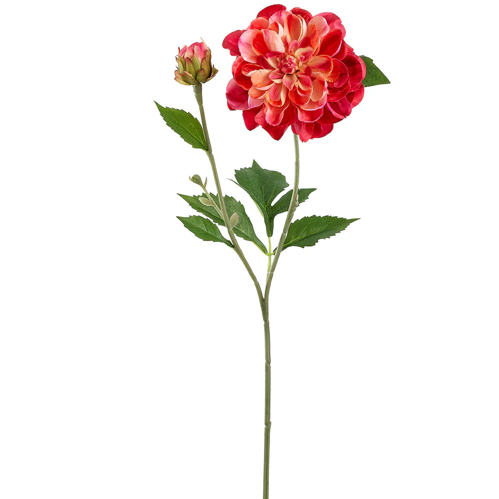 22.5" Dahlia Silk Flower Stem -Beauty/Yellow (Pack of 12)