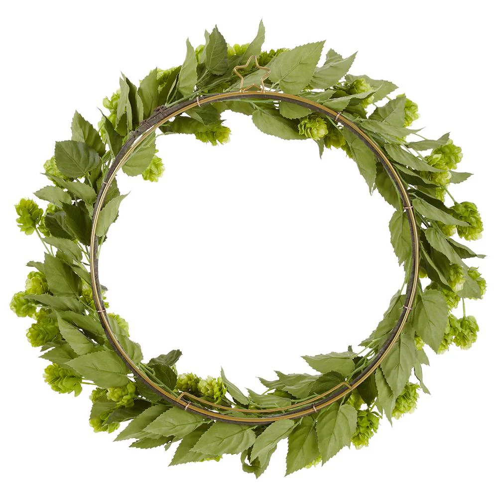 22" Hops Artificial Wreath -Green (Pack of 4) - Image 2