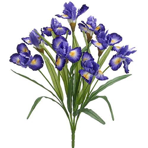 22" Iris Silk Flower Bush -2 Tone Violet (Pack of 12)