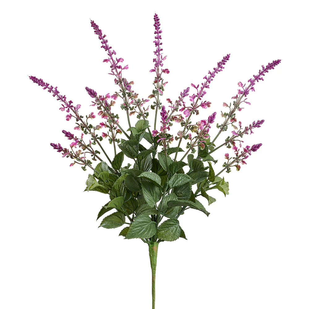 22" Lavender Artificial Flower Stem Bundle -Boysenberry (Pack of 8)