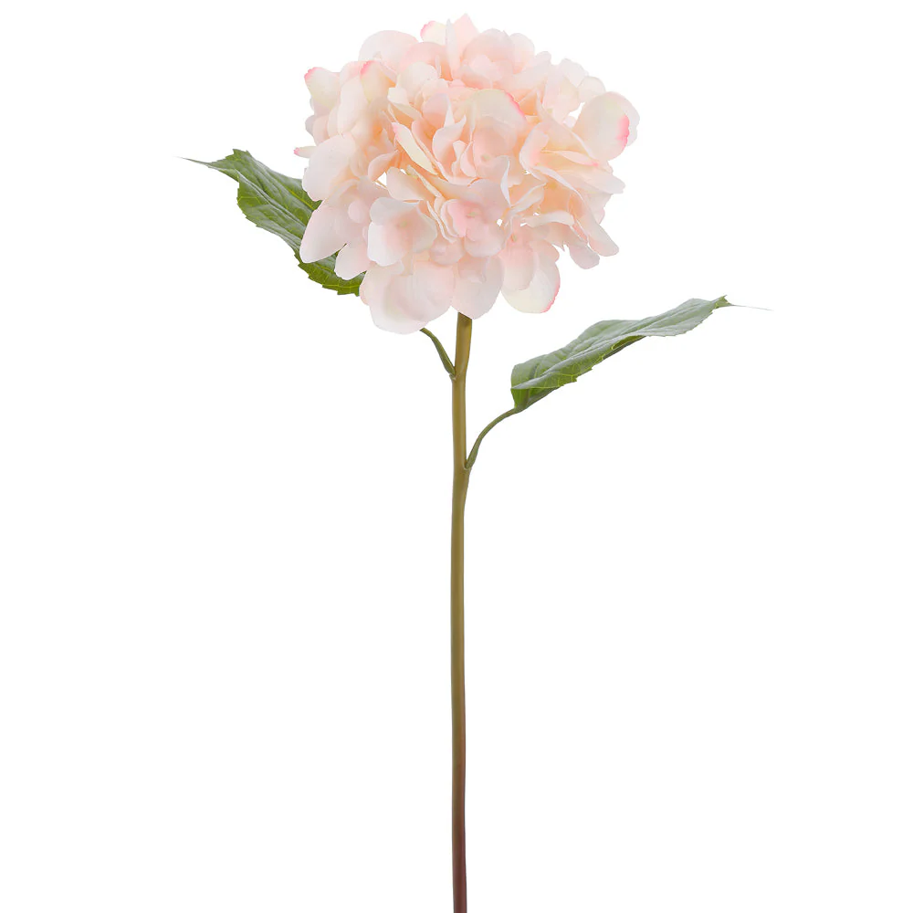 22" Real Touch Hydrangea Silk Flower Stem -Pink/Blush (Pack of 12)