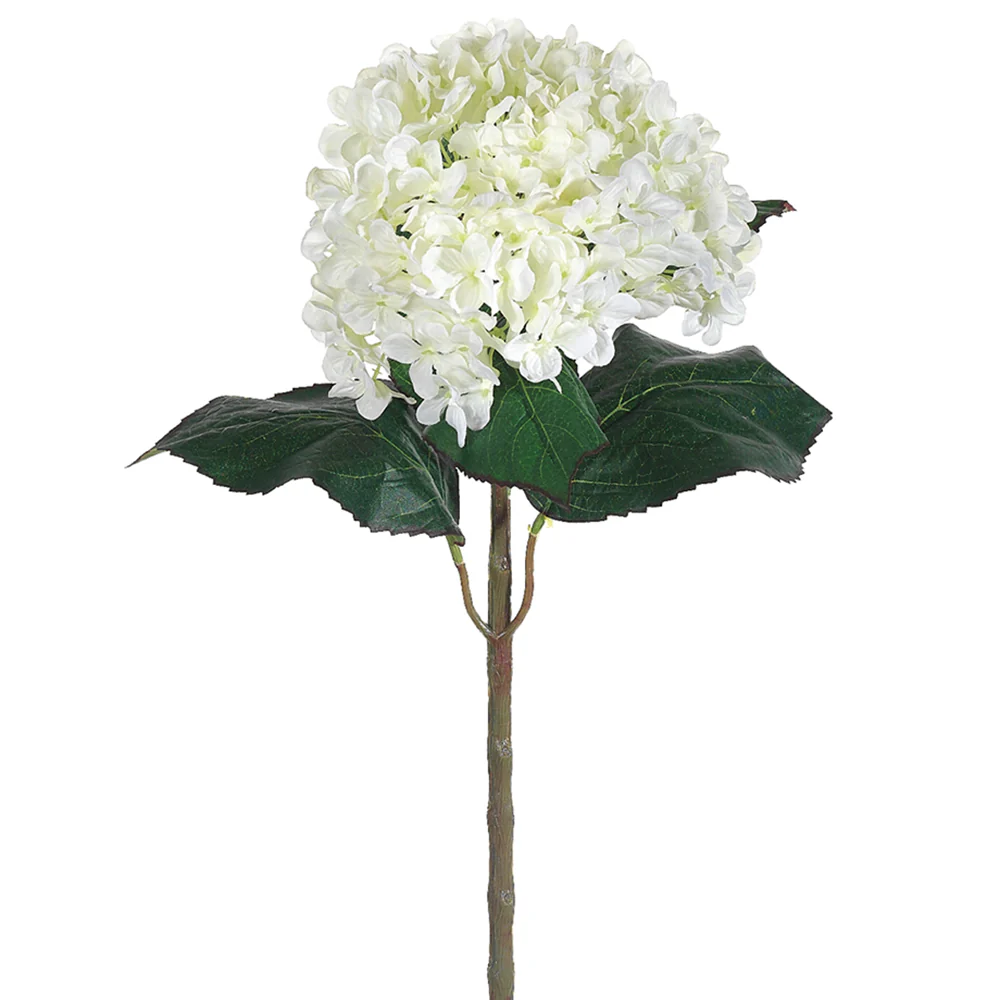 22" Silk Hydrangea Flower Spray -White (Pack of 6)
