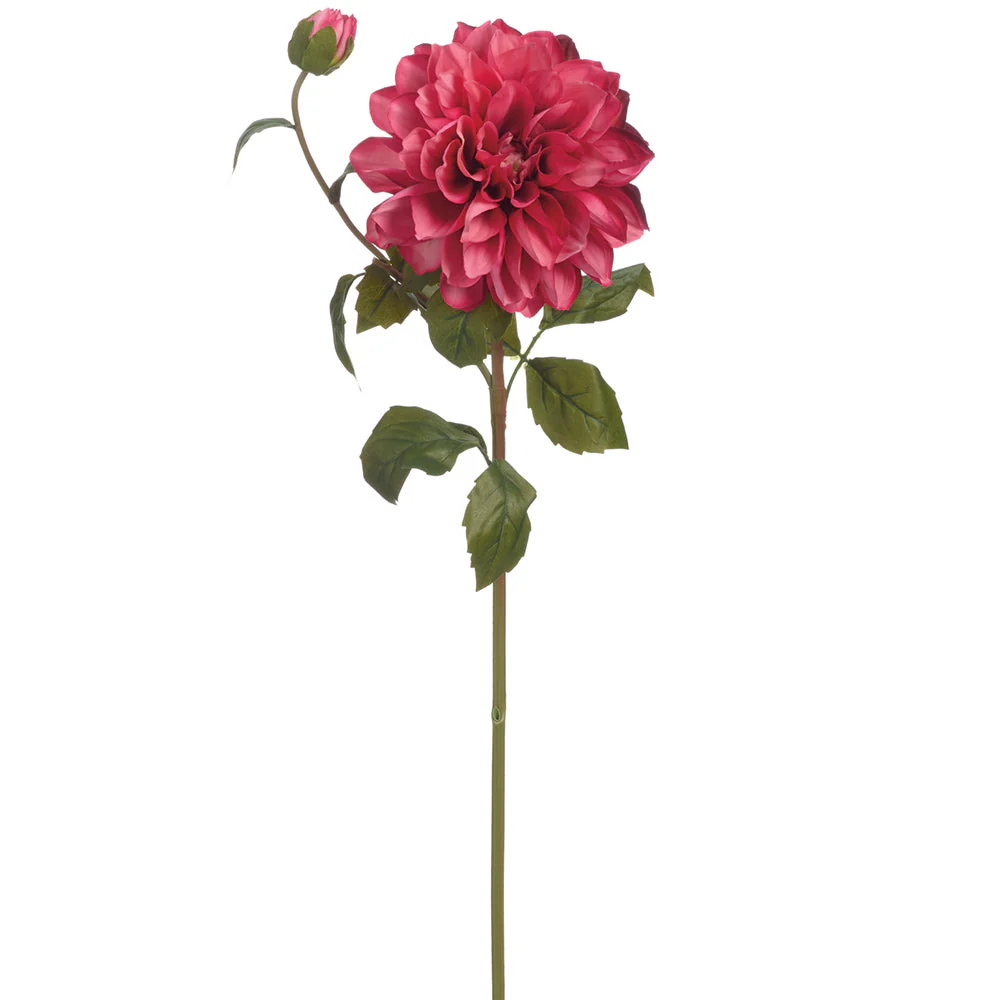 23.5" Dahlia With Bud Silk Flower Stem -Beauty (Pack of 12)