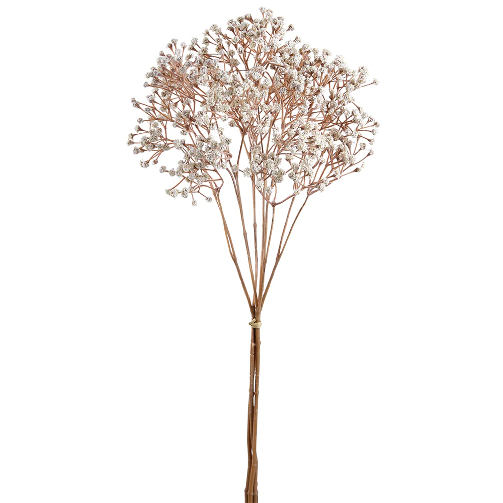 23" Artificial Dry-Look Baby's Breath Gypsophila Flower Stem Bundle -Cream (Pack of 12)