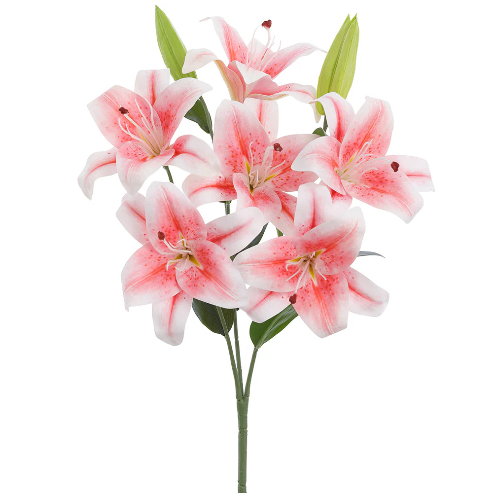 23" Lily Silk Flower Bush -Rubrum (Pack of 6)