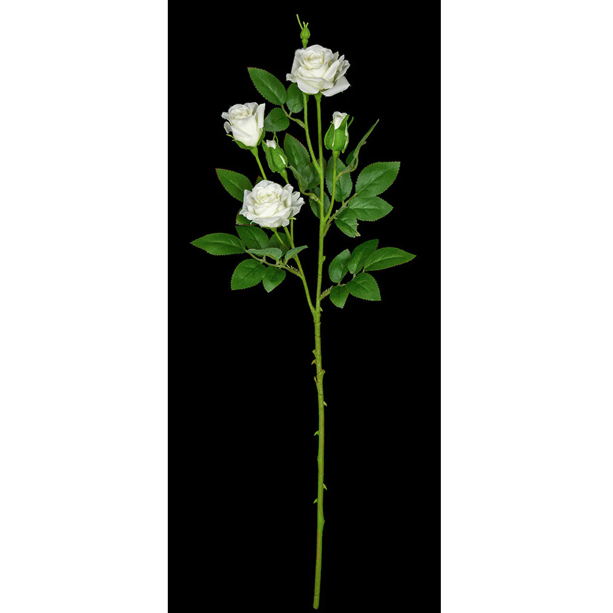 23" Rose Silk Flower Stem -White (Pack of 24)