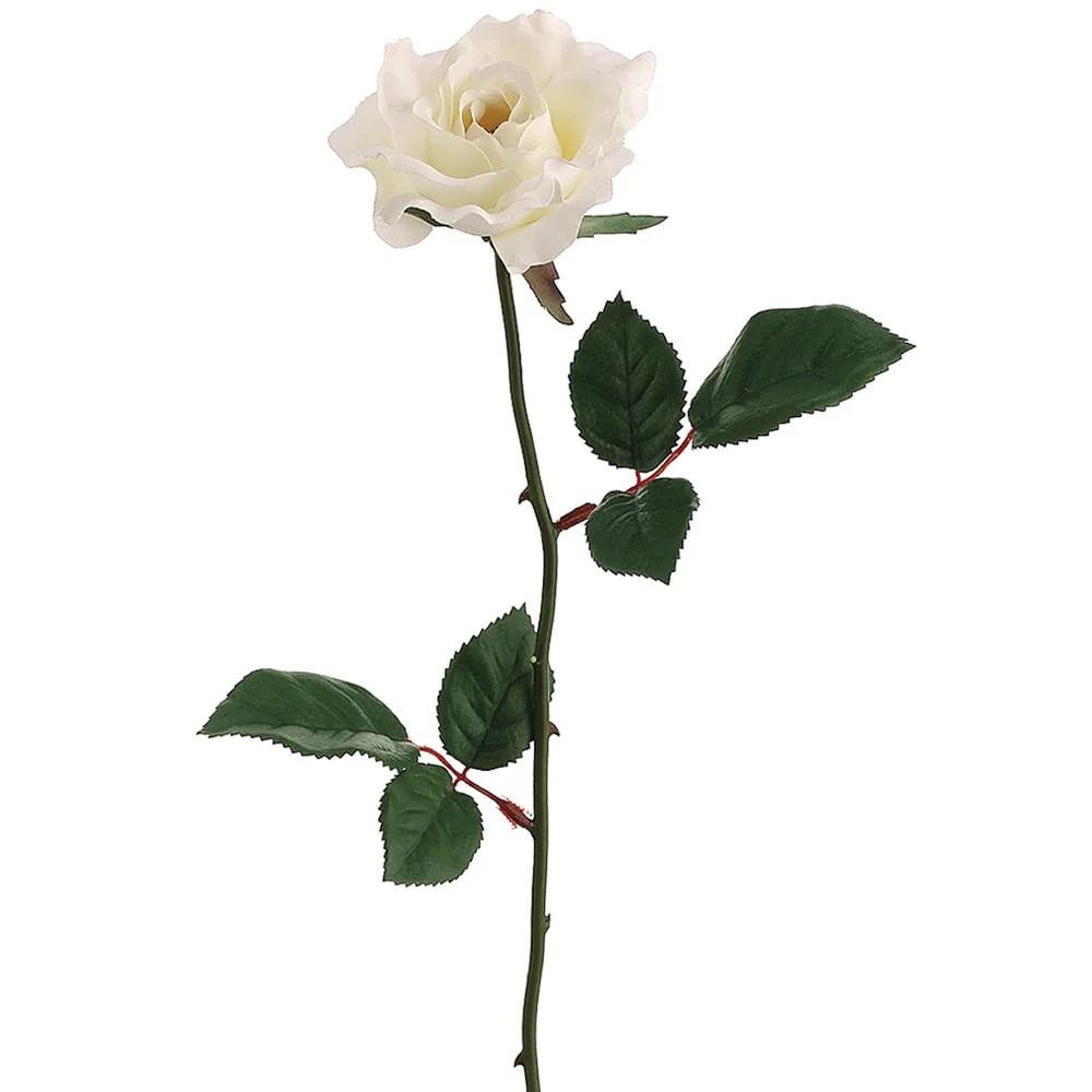23" Silk Medium Planter Rose Flower Spray -Cream (Pack of 12)