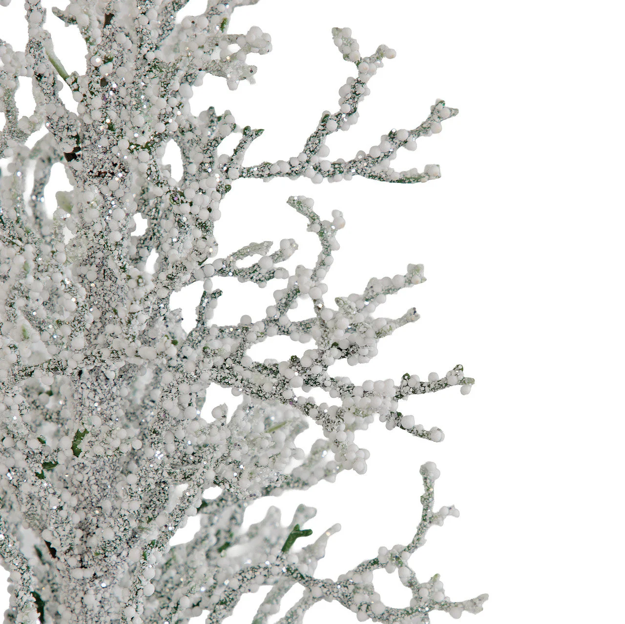 23"x15.5"W Glittered Snowball Twig Artificial Christmas Tree, Unlit -White/Green (Pack of 2) - Image 2