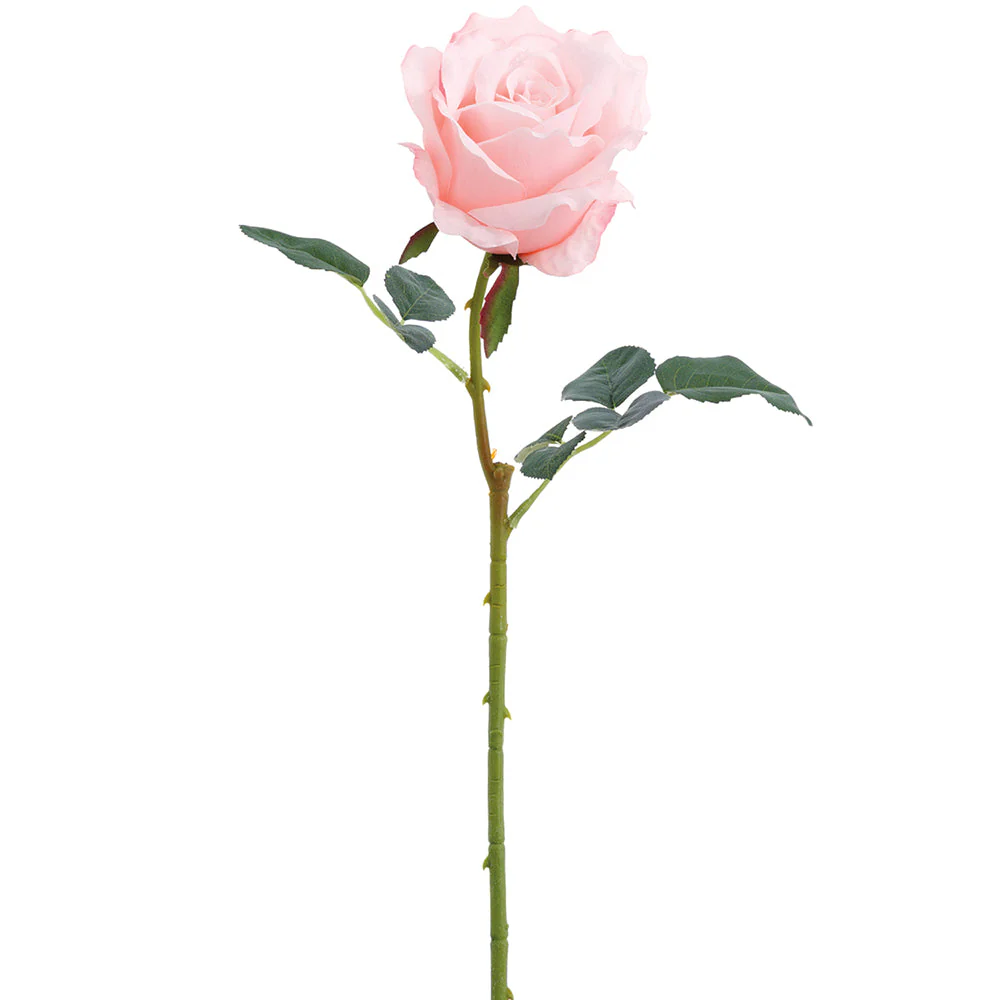 24.4" Rose Silk Flower Stem -Peach (Pack of 12)