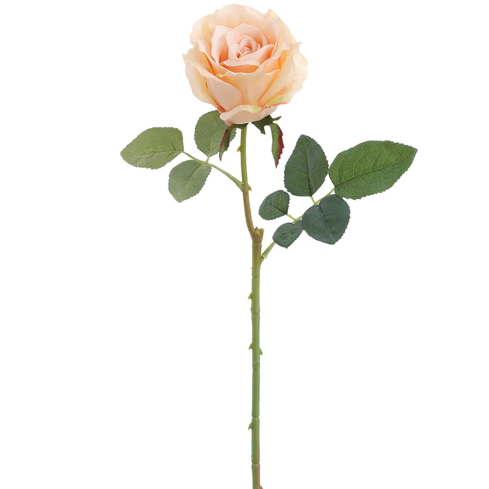 24.4" Rose Silk Flower Stem -Sunset (Pack of 12)