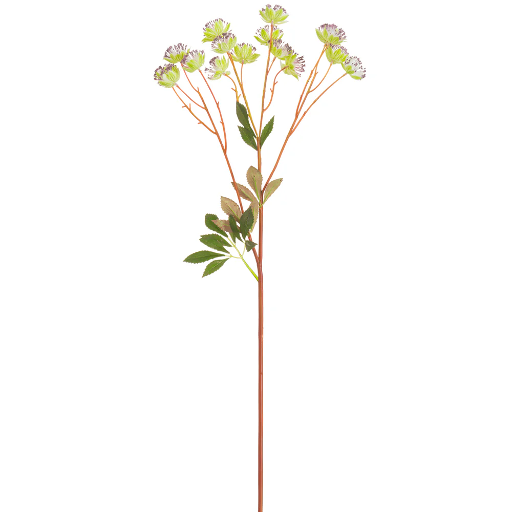 24" Artificial Nigella Flower Stem -Cream/Lavender (Pack of 12)