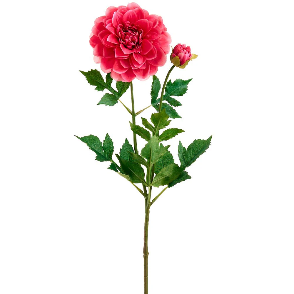 24" Dahlia Faux Flower Stem -Beauty/Fuchsia (Pack of 12)