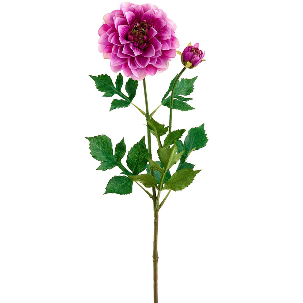 24" Dahlia Faux Flower Stem -Purple (Pack of 12)