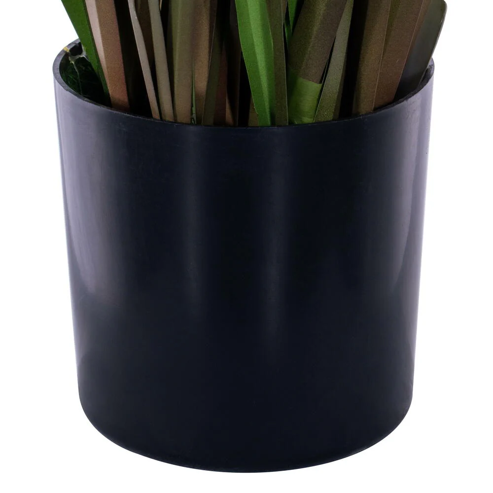 24" Flax Grass Artificial Plant w/Pot -Green/Burgundy - Image 5