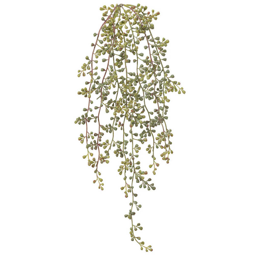 24" Hanging String Of Pearls Artificial Plant -Green/Gray (Pack of 12)