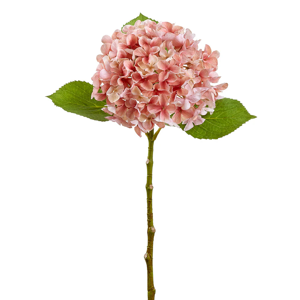 24" Hydrangea Silk Flower Stem -Mauve/Cream (Pack of 12)