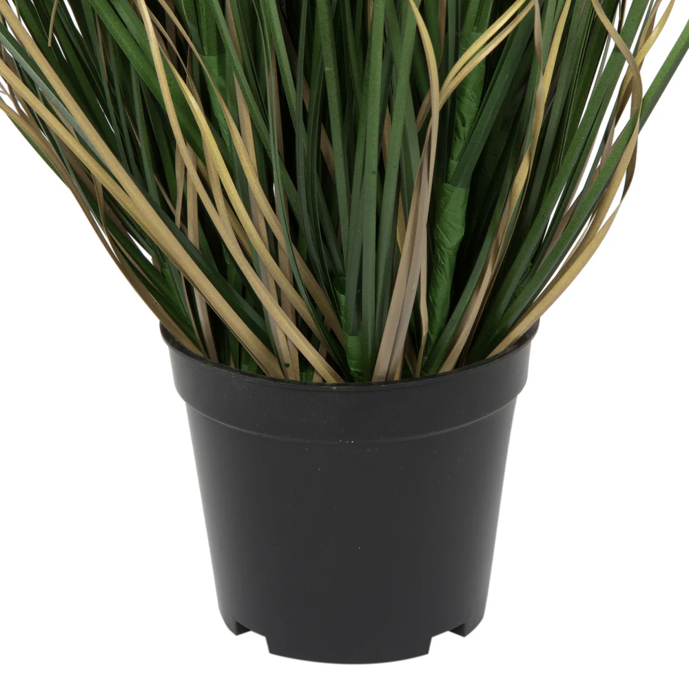 24" IFR PVC Curled Grass Artificial Plant w/Pot -Green - Image 4