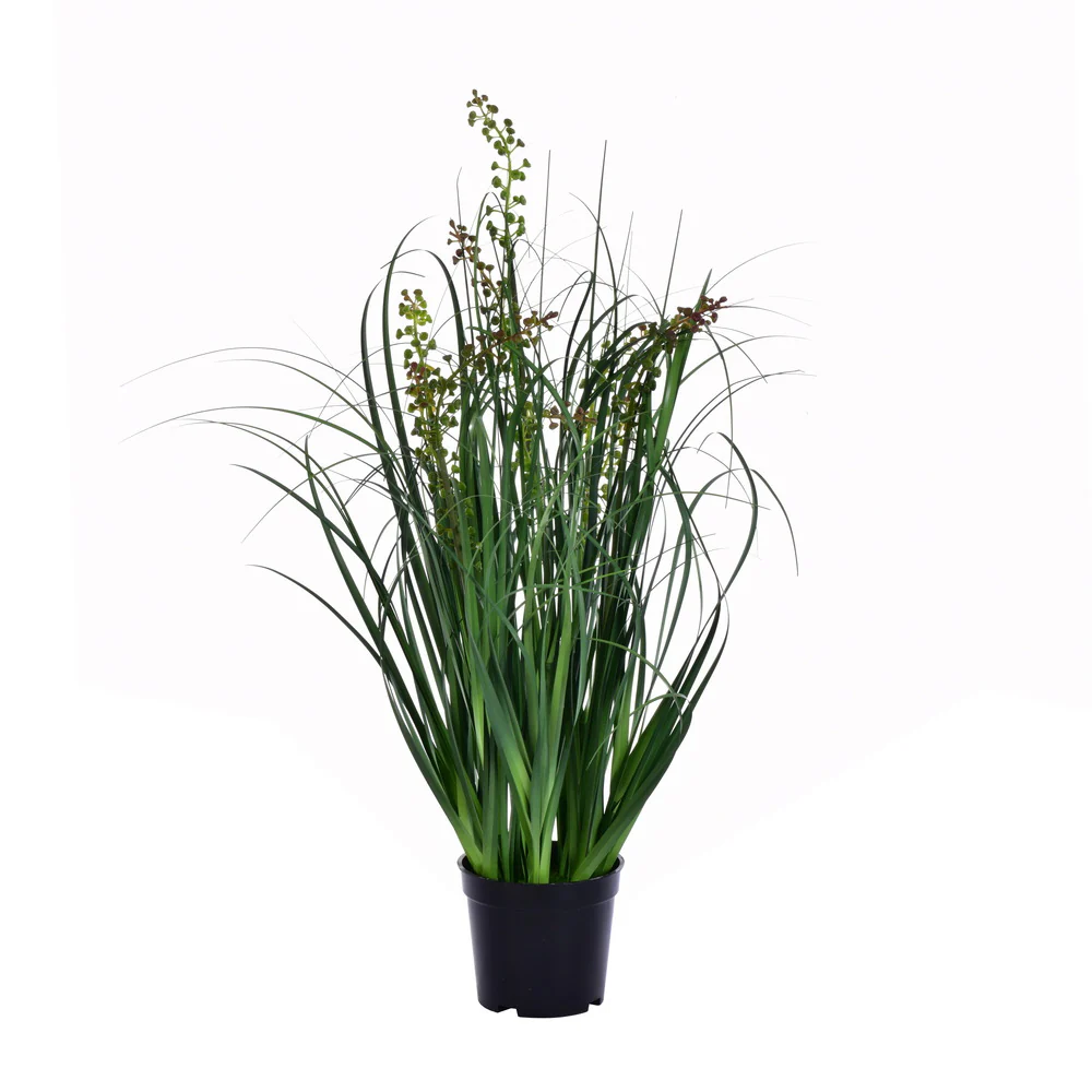 24" IFR PVC Sheep's Grass Artificial Plant w/Pot -Green