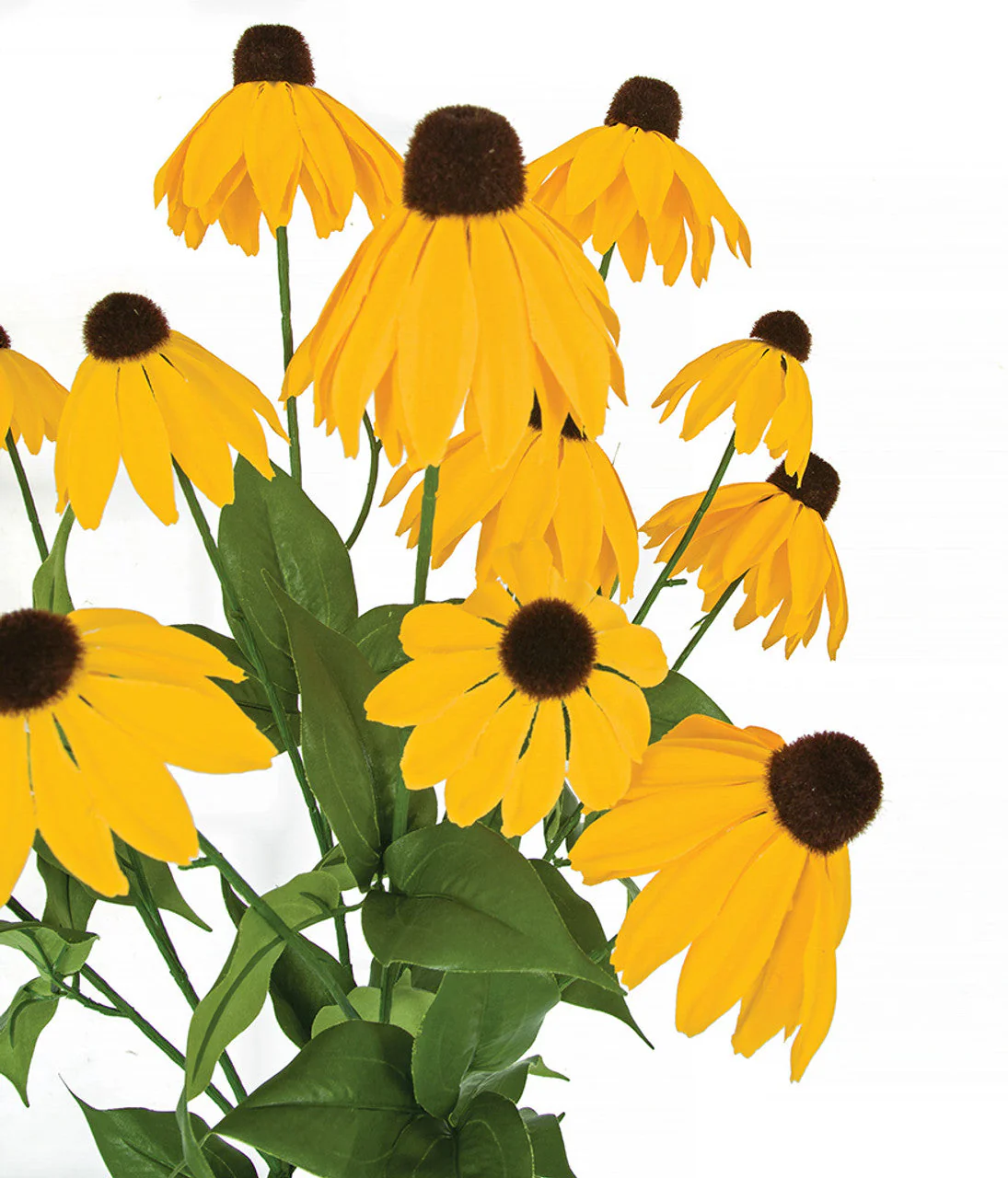 24" IFR Rudbeckia Black-Eyed Susan Artificial Flower Bush -Yellow/Orange (Pack of 6) - Image 2