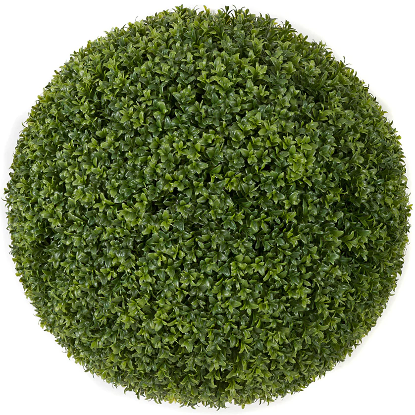 24" Outdoor UV-Proof Artificial English Boxwood Topiary Ball -2 Tone Green