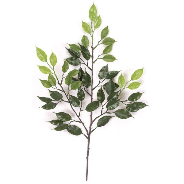 24" Outdoor UV-Proof Artificial Ficus Stem -2 Tone Green (Pack of 12)
