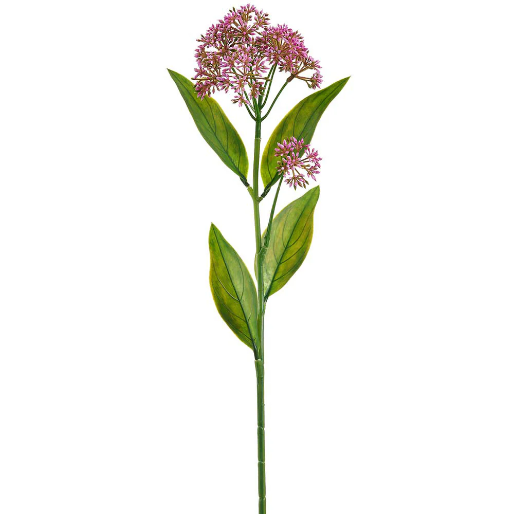 24" Outdoor UV-Resistant Artificial Meadow Flower Stem -Boysenberry (Pack of 12)