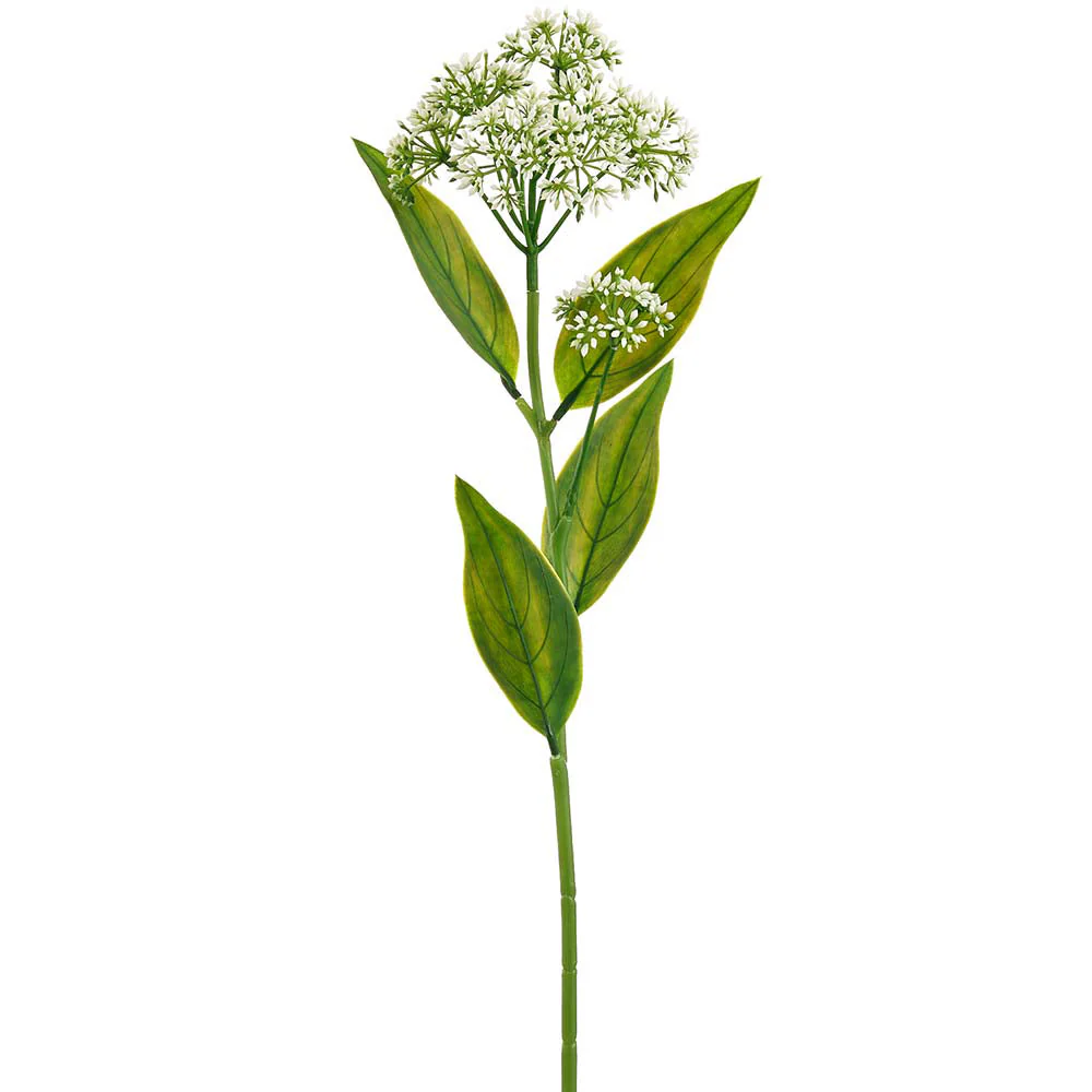 24" Outdoor UV-Resistant Artificial Meadow Flower Stem -Cream (Pack of 12)