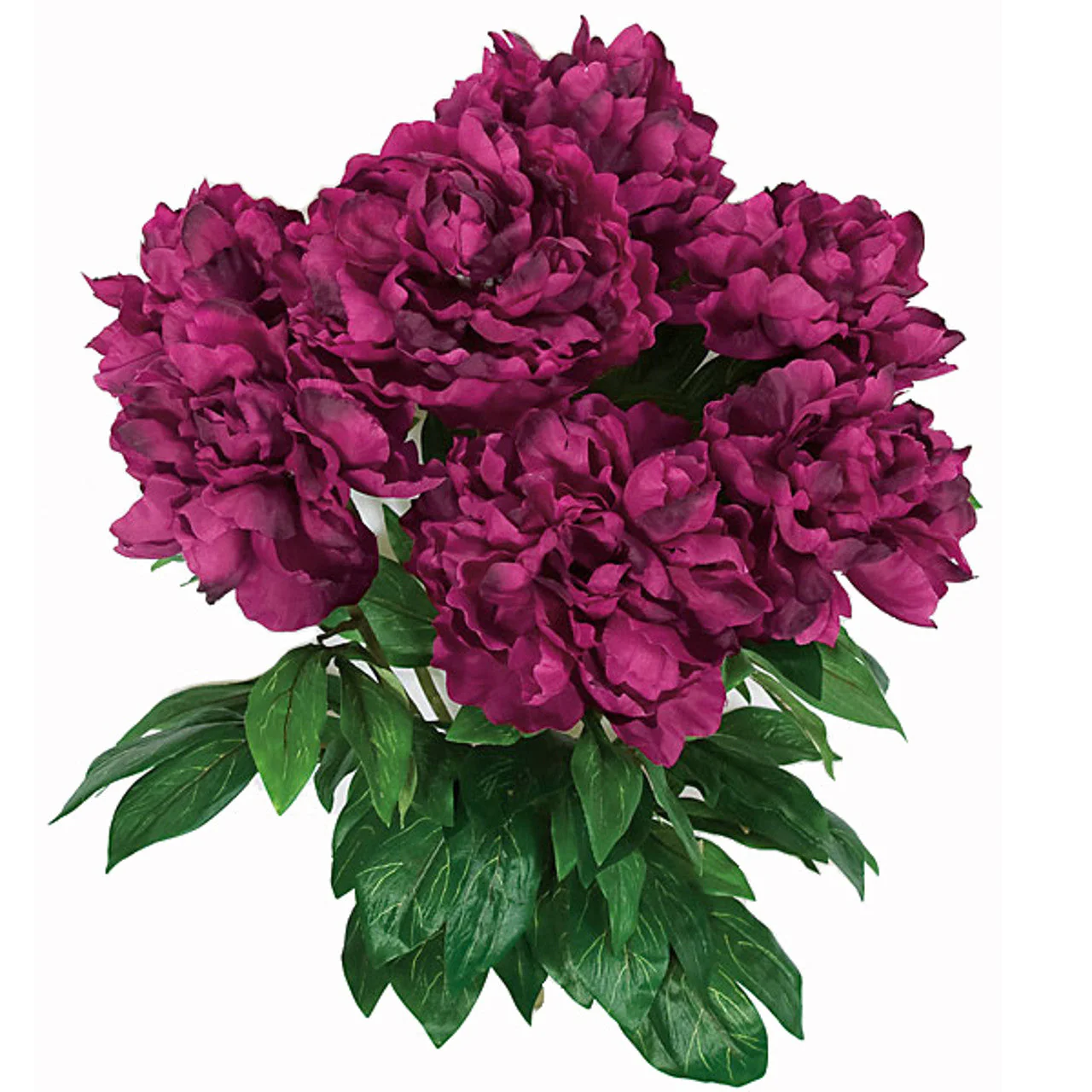 24" Peony Silk Flower Bush -Purple (Pack of 4)