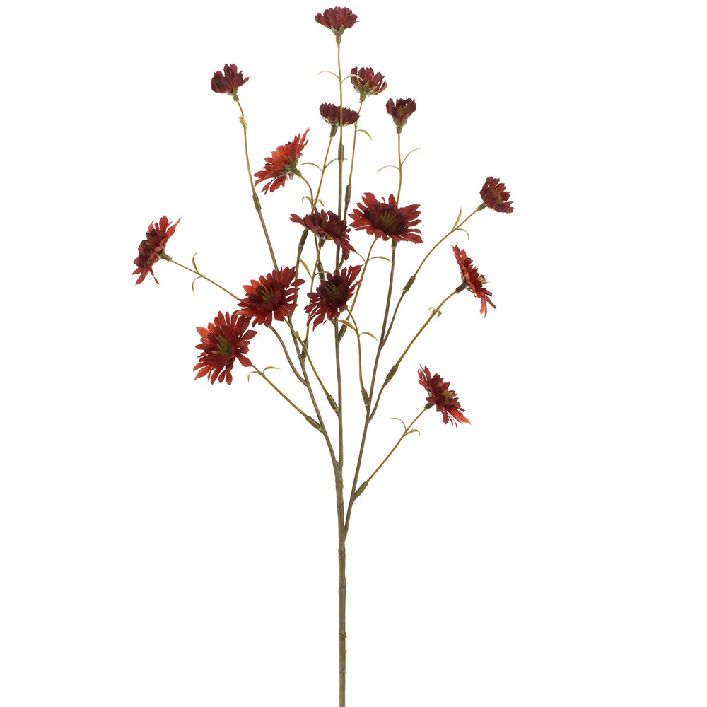 24" Primula Primrose Silk Flower Stem -Dusty Mahogany (Pack of 12)